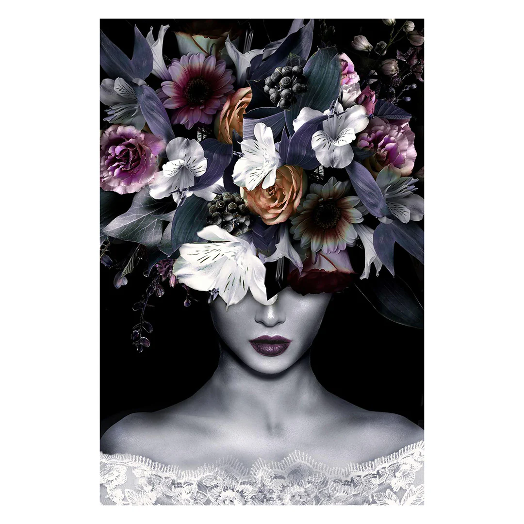 Glass Floral Lady