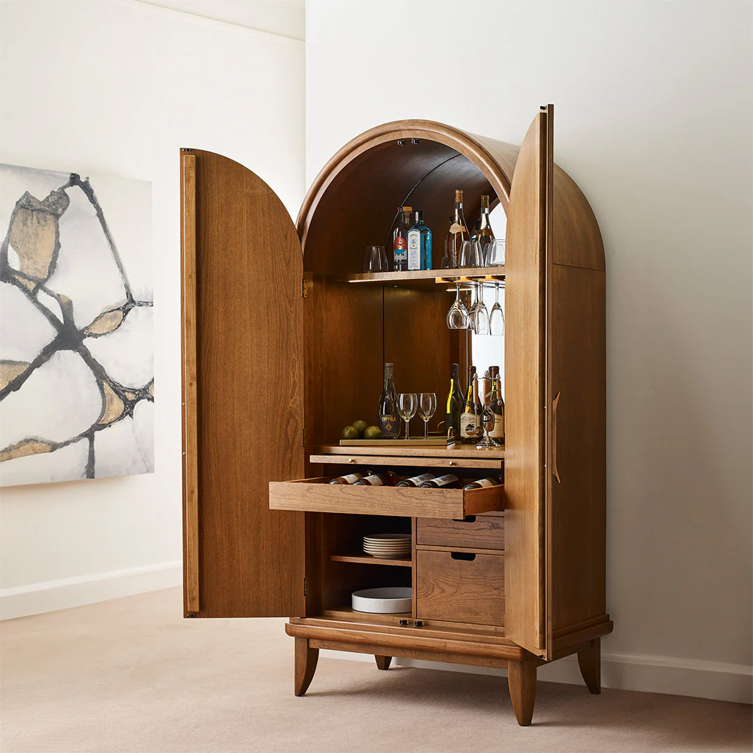 Martine Arched Bar Cabinet - Image 7