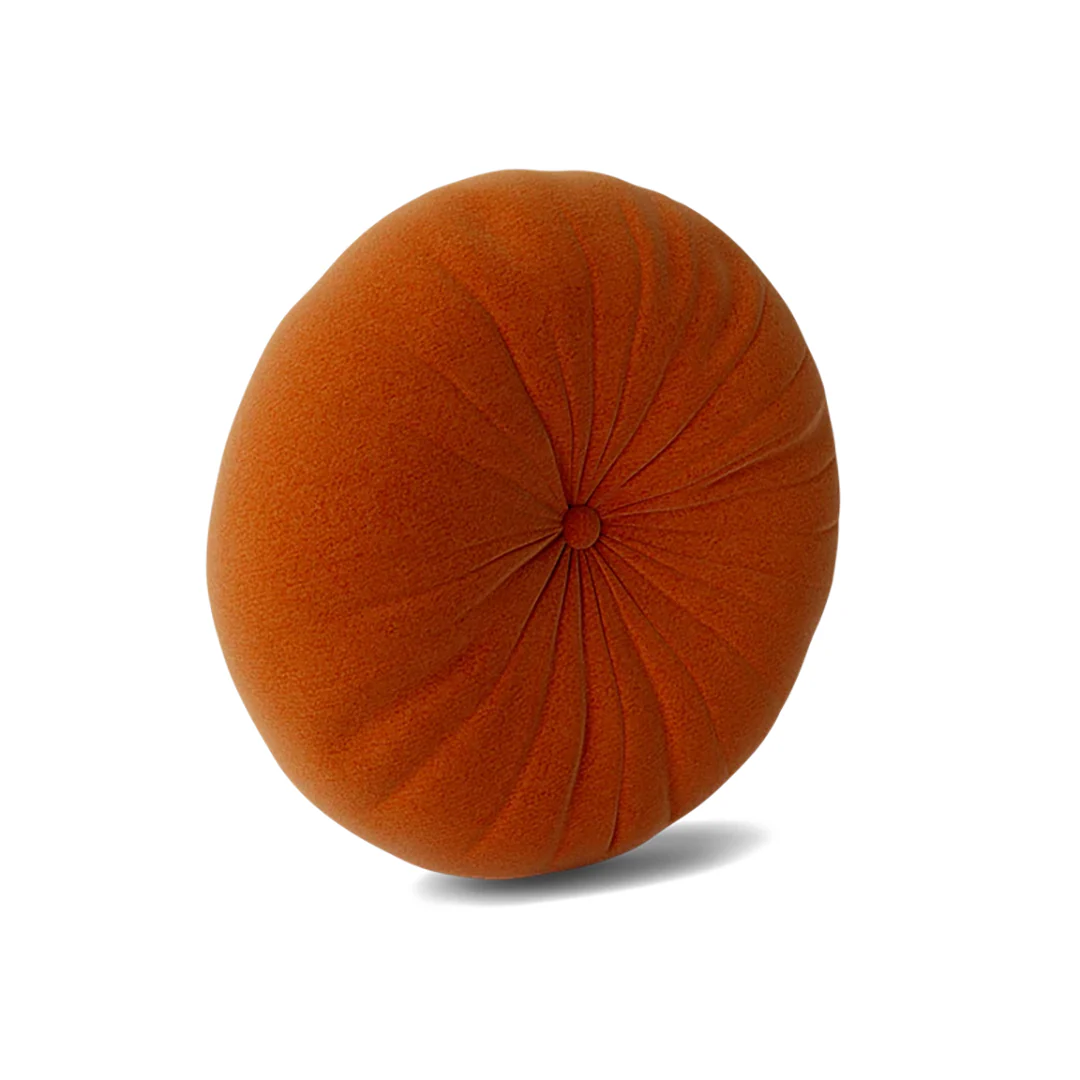 Minka Orange Round Accent Pillow