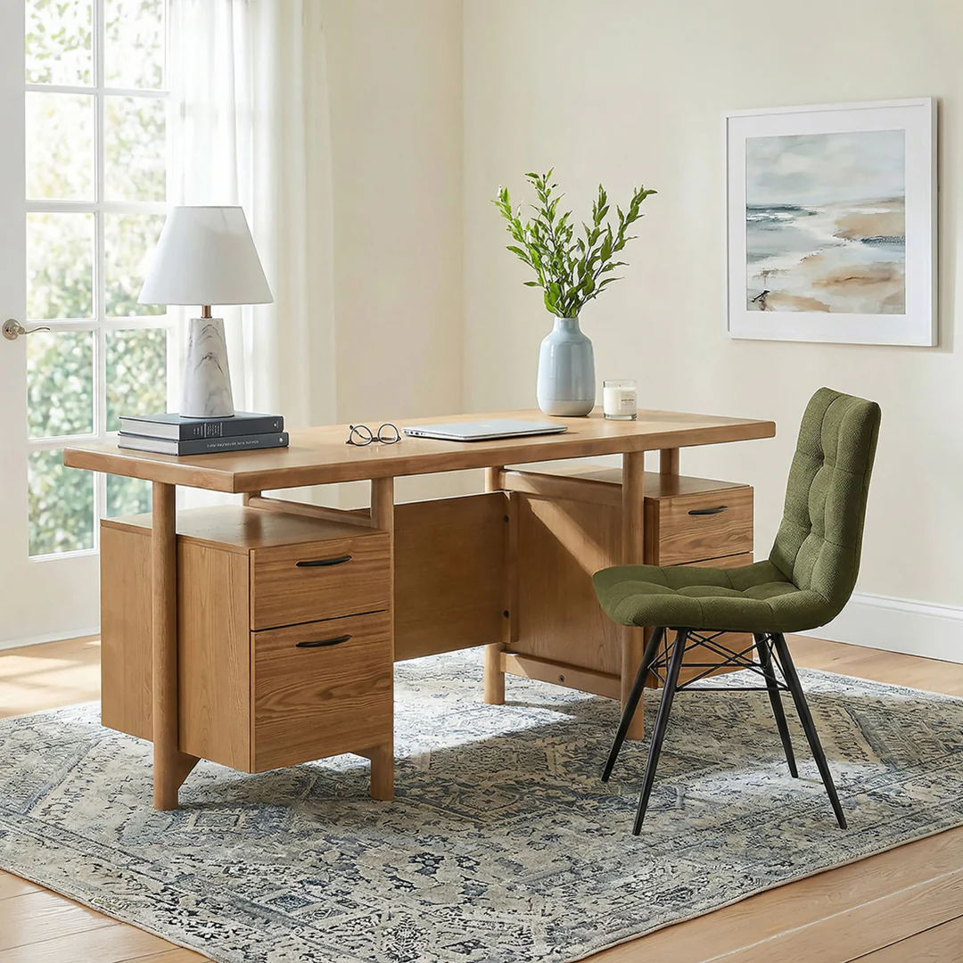Roldan Computer Desk with Filing Drawers - Image 2