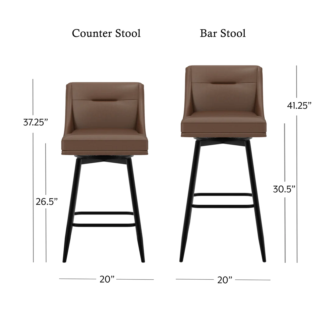 Tapered Bar Stool - Brown - Image 21